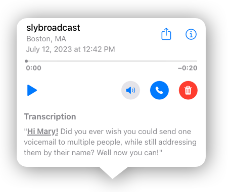 Slybroadcast Ringless Voicemails